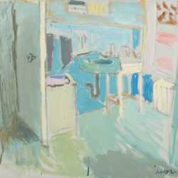 Painting By Jason Berger: Bathroom, Brookline At Childs Gallery