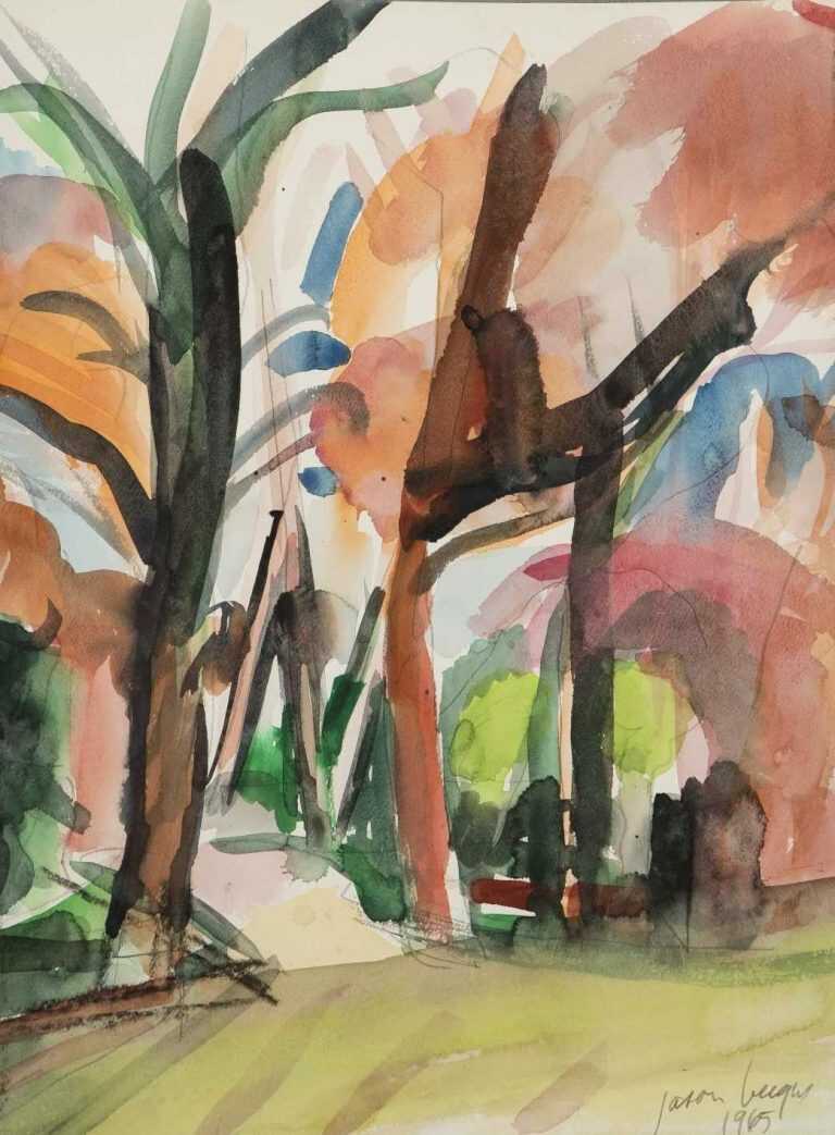Watercolor By Jason Berger: Brookline At Childs Gallery