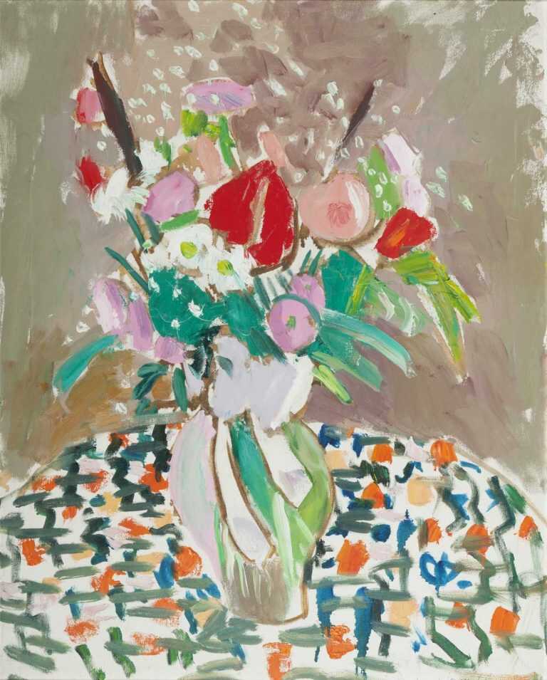Painting By Jason Berger: Floral Arrangement, Or Spring Flowers At Childs Gallery