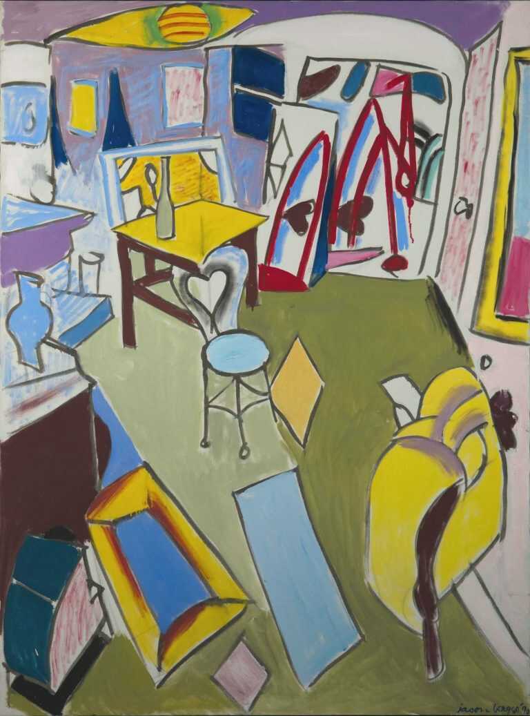 Painting By Jason Berger: The Living Room, Brookline At Childs Gallery