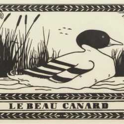 Print by Jean-Emile Laboureur: Le Beau Canard, represented by Childs Gallery