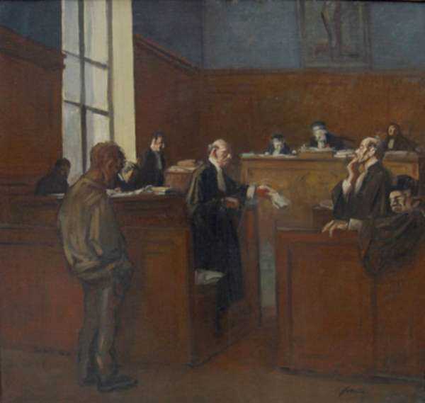 Painting by Jean-Louis Forain: A Plea for Mercy, represented by Childs Gallery