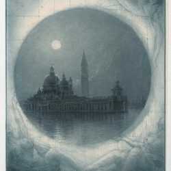 Print By Jean Michel Mathieux Marie: Le Dome, Venice At Childs Gallery