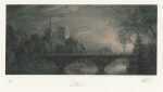 Print By Jean Michel Mathieux Marie: Quai Des Célestins [celestin Quay] At Childs Gallery