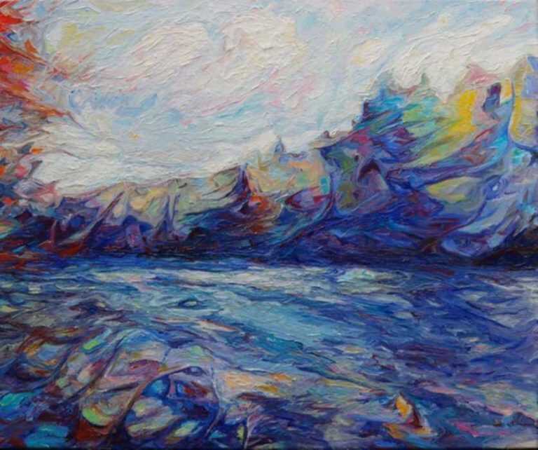 Painting by Jill Whitney Armstrong: The Rapids, represented by Childs Gallery