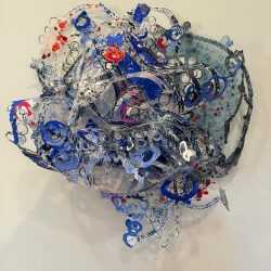 Sculpture by Joan Hall: Bottle Cap Beach – Daylight II, available at Childs Gallery, Boston