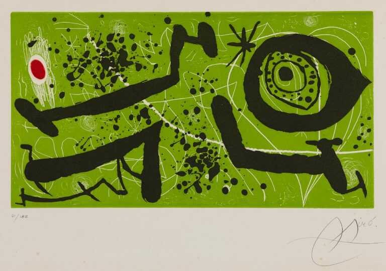 Print by Joan Miro: Picasso i els Reventos, available at Childs Gallery, Boston