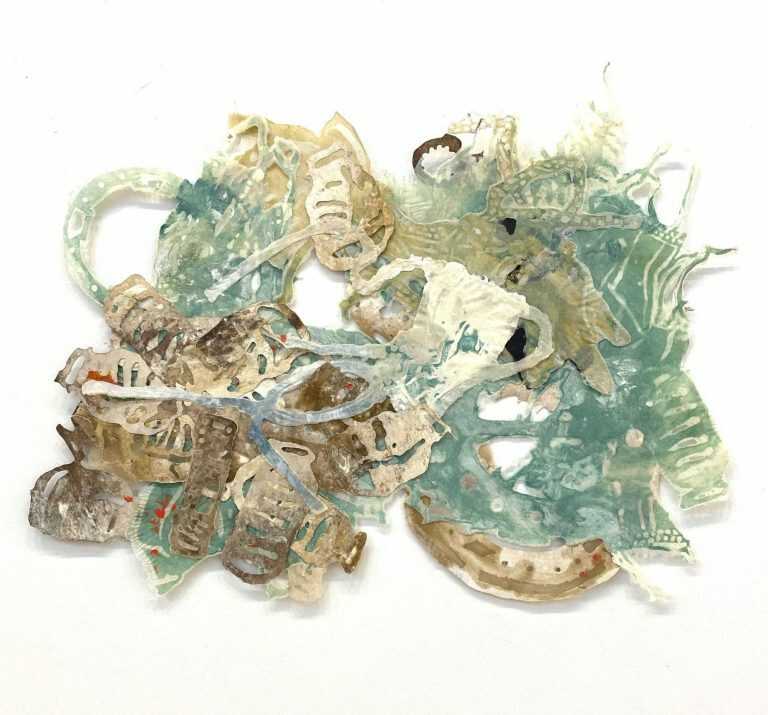Mixed Media By Joan Hall: Pandemic Reef 7 At Childs Gallery
