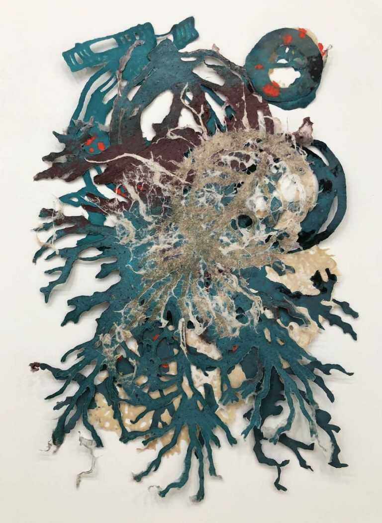 Mixed Media By Joan Hall: The New Living Reef #5 At Childs Gallery