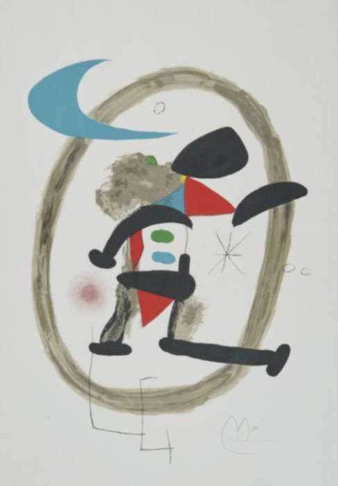 Print by Joan Miro: Arlequin Circonscrit, represented by Childs Gallery