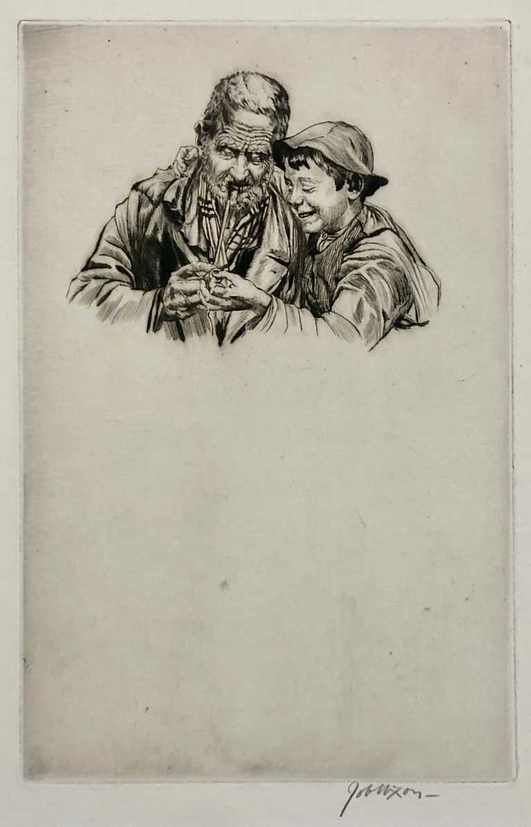 Print by Job Nixon: Youth and Age, available at Childs Gallery, Boston