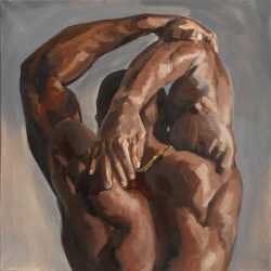 Painting by John MacConnell: Diptych No. 1, Part 1, available at Childs Gallery, Boston