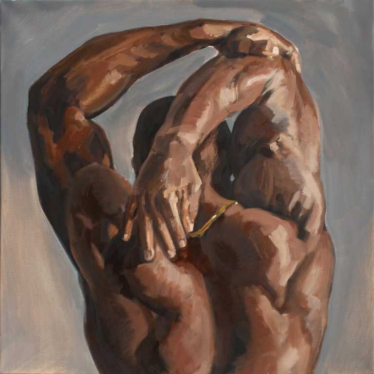 Painting by John MacConnell: Diptych No. 1, Part 1, available at Childs Gallery, Boston