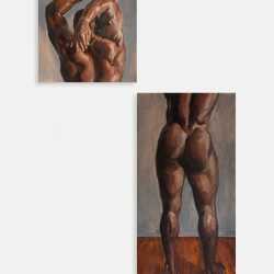 Painting by John MacConnell: Diptych No. 1, available at Childs Gallery, Boston