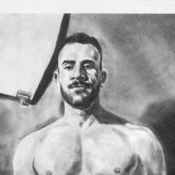 Drawing by John MacConnell: Diptych No. 6: Part 1, available at Childs Gallery, Boston