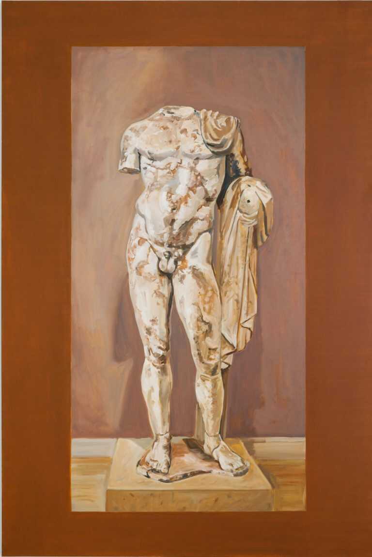 Painting by John MacConnell: Late Hellenistic sculpture from the Monument to Daochos, available at Childs Gallery, Boston