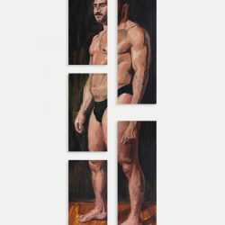 Painting by John MacConnell: Pentaptych No. 1, available at Childs Gallery, Boston