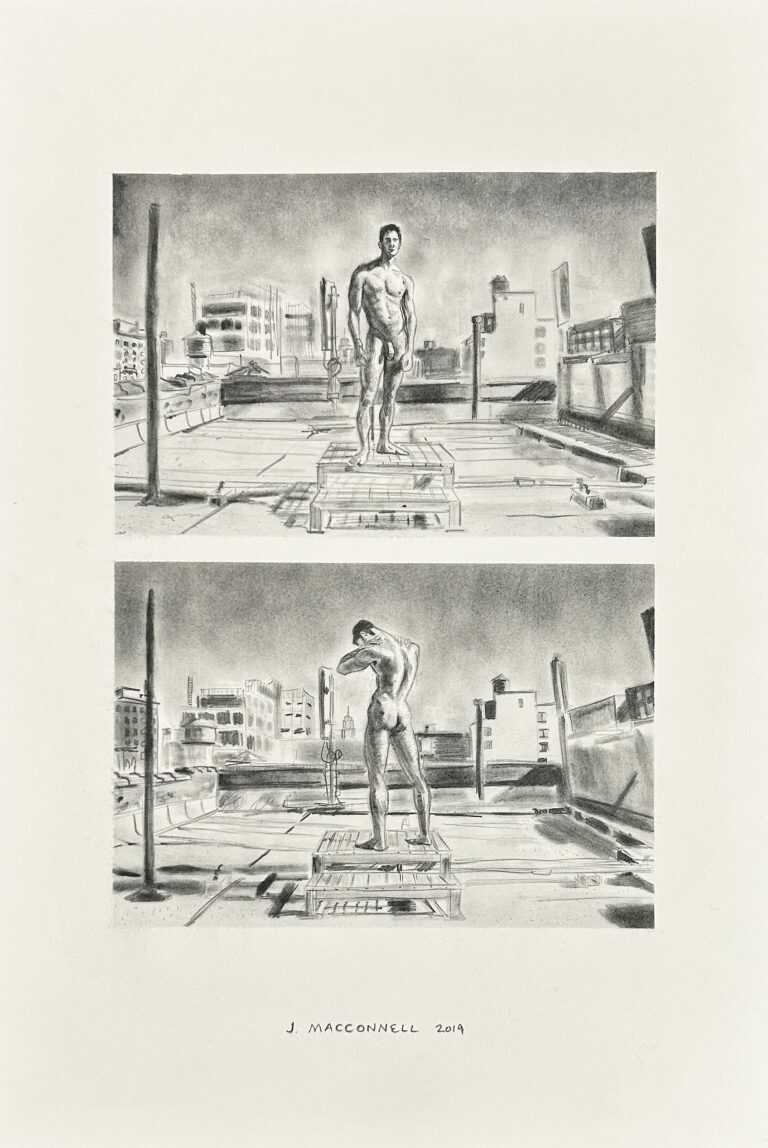 Drawing by John MacConnell: Pictura in Pictura: Joshua, available at Childs Gallery, Boston