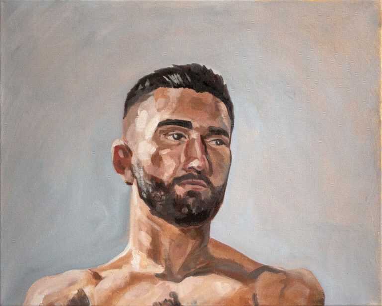 Painting by John MacConnell: Tetraptych No. 1, Part 1, available at Childs Gallery, Boston