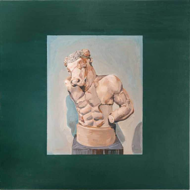 Painting by John MacConnell: Two Statue Torsos (Minotaur), available at Childs Gallery, Boston