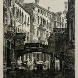 Print by John Taylor Arms: Rio del Santi Apostoli, Venice, available at Childs Gallery, Boston