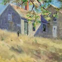 Watercolor by John Whorf: The Homestead (August), available at Childs Gallery, Boston