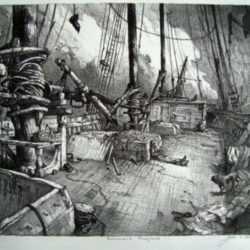 Print by John A. Noble: Ancient (Schooner's Progress), represented by Childs Gallery