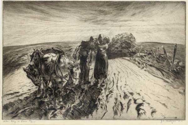 Print by John E. Costigan: When Day is Done, represented by Childs Gallery