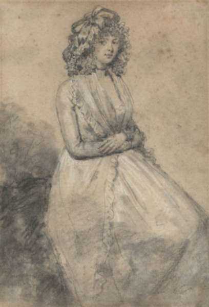Drawing by John Raphael Smith: [A Seated Lady], represented by Childs Gallery