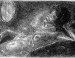Print by John Sloan: Half Nude on Elbow, represented by Childs Gallery