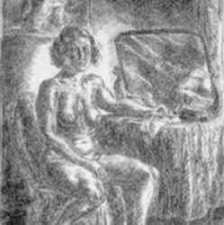 Print by John Sloan: Nude and Dressing Table, represented by Childs Gallery