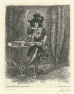 Print by John Sloan: The Green Hour, or Angna Enters in "The Green Hour", represented by Childs Gallery