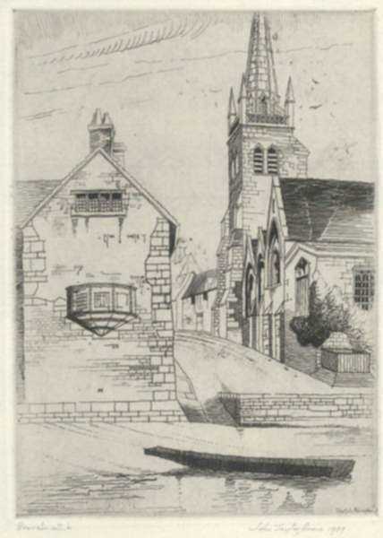 Print by John Taylor Arms: Abington, Berkshire (Sketch), represented by Childs Gallery