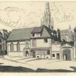 Print by John Taylor Arms: Caudebec-en-Caux (Sketch), represented by Childs Gallery