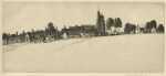 Print by John Taylor Arms: Cavendish Common, 1938, represented by Childs Gallery