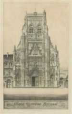 Print by John Taylor Arms: Gloria: Saint Riquier or The Church of Saint Riquier or Glor, represented by Childs Gallery