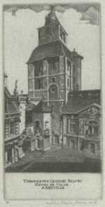 Print by John Taylor Arms: Hotel de Ville, Abbeville, represented by Childs Gallery