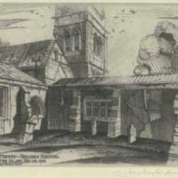 Print by John Taylor Arms: In Memory--Halloran Hospital, Staten Island or In Memory, En, represented by Childs Gallery
