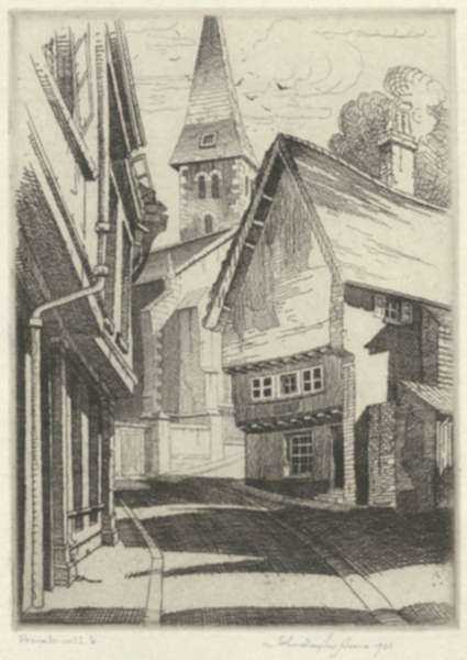 Print by John Taylor Arms: Norwich (Sketch), represented by Childs Gallery