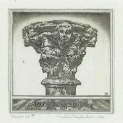 Print by John Taylor Arms: Portrait of a Romanesque Capital or The Portrait of a Mediev, represented by Childs Gallery