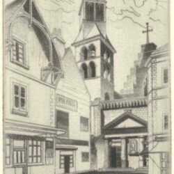 Print by John Taylor Arms: Saint-Pourcain-Sur-Sioule (Sketch), represented by Childs Gallery