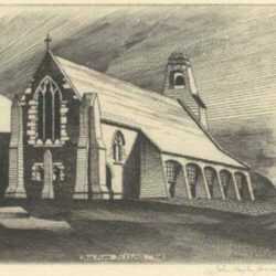 Print by John Taylor Arms: Saint Martin's Church, Preston, Hertfordshire "To F.L.M.G." , represented by Childs Gallery