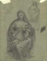 Drawing by John Vanderlyn: Allegorical Figure - Abundance, represented by Childs Gallery