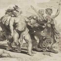 Print By Jonas Suyderhoef: Drunkenness Of Bacchus [after Peter Paul Rubens, Flemish (1577 1640)] At Childs Gallery