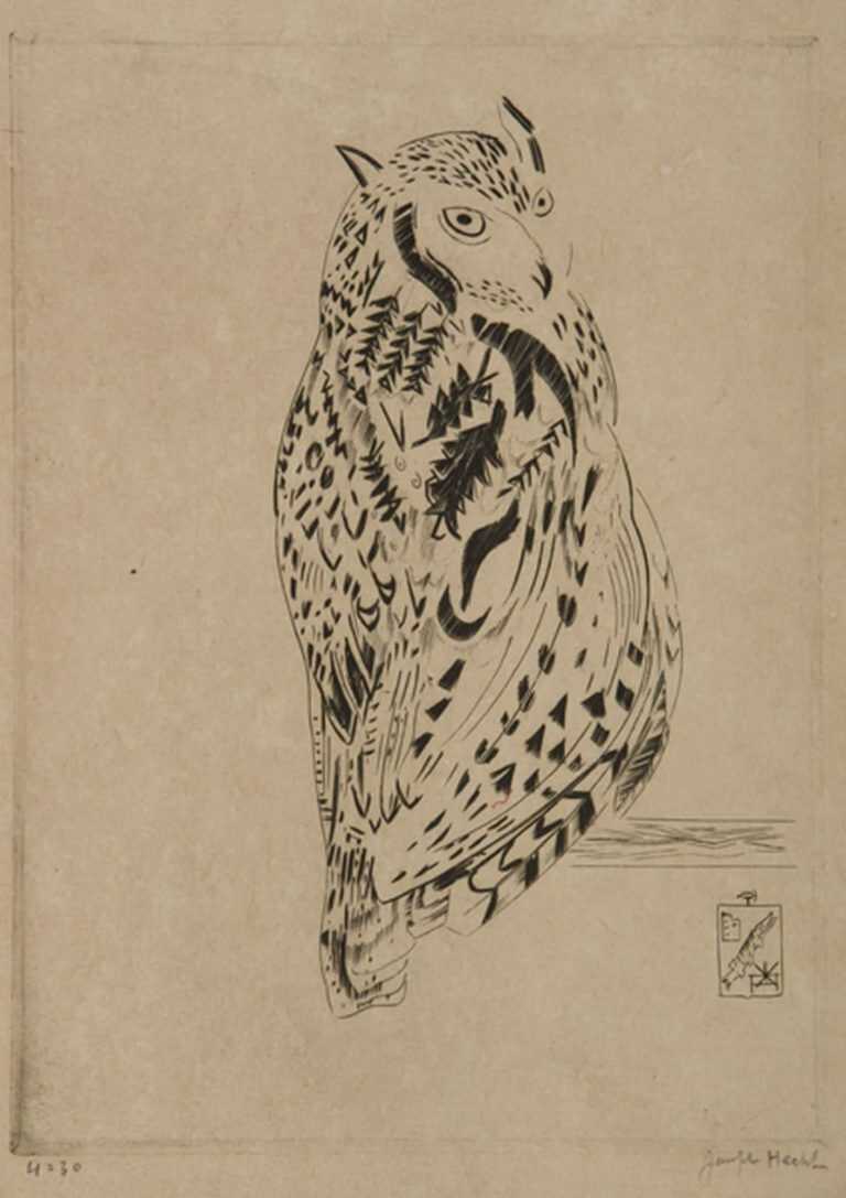 Print By Joseph Hecht: Grand Duc At Childs Gallery