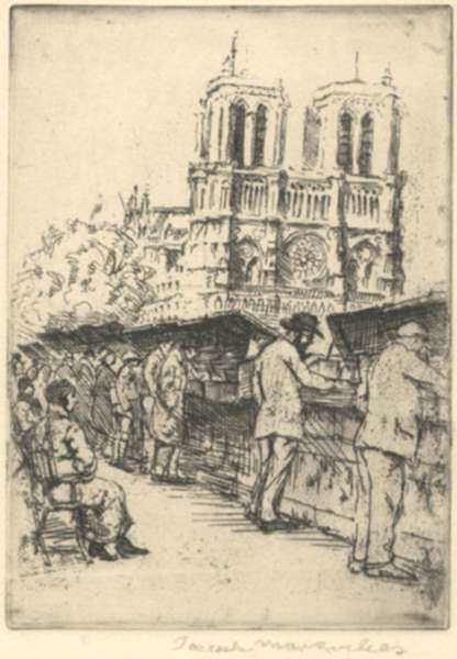 Print by Joseph Margulies: [Notre Dame, Paris 2], represented by Childs Gallery