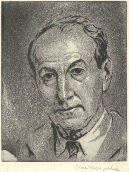 Print by Joseph Margulies: [Self Portrait 20], represented by Childs Gallery