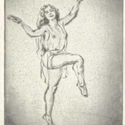 Print by Joseph Margulies: A Toe Dancer of the Ballet or Spring, represented by Childs Gallery