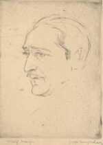 Print by Joseph Margulies: Adolphe Menjou, represented by Childs Gallery
