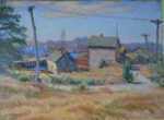 Painting by Joseph Margulies: Fishing Shacks, represented by Childs Gallery